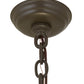 Meyda Lighting Adalee 36" 6-Light Timeless Bronze Inverted Pendant Light With Frosted Clear Shade Glass