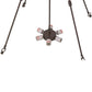 Meyda Lighting Adalee 36" 6-Light Timeless Bronze Inverted Pendant Light With Frosted Clear Shade Glass