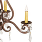 Meyda Lighting Adrianna 22" 4-Light Antique Rust Chandelier With Ivory Faux Candlelight