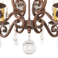 Meyda Lighting Adrianna 22" 4-Light Antique Rust Chandelier With Ivory Faux Candlelight