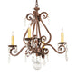 Meyda Lighting Adrianna 22" 4-Light Antique Rust Chandelier With Ivory Faux Candlelight