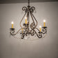 Meyda Lighting Adrianna 26" 5-Light French Bronze Chandelier With Ivory Faux Candlelight