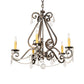 Meyda Lighting Adrianna 26" 5-Light French Bronze Chandelier With Ivory Faux Candlelight