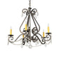 Meyda Lighting Adrianna 26" 5-Light French Bronze Chandelier With Ivory Faux Candlelight