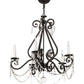 Meyda Lighting Adrianna 26" 5-Light Smoke Chandelier With White Faux Candlelight