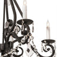 Meyda Lighting Adrianna 26" 5-Light Smoke Chandelier With White Faux Candlelight