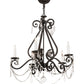 Meyda Lighting Adrianna 26" 5-Light Smoke Chandelier With White Faux Candlelight