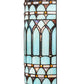 Meyda Lighting Aello 8" 2-Light White Wall Sconce With Verigated Blue And Amber Jewels Shade Glass