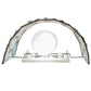 Meyda Lighting Aello 8" 2-Light White Wall Sconce With Verigated Blue And Amber Jewels Shade Glass