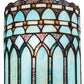 Meyda Lighting Aello 8" 2-Light White Wall Sconce With Verigated Blue And Amber Jewels Shade Glass