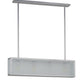 Meyda Lighting Affinity 40" 4-Light Extreme Chrome Island Pendant Light With Frosted Clear Shade Glass