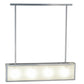 Meyda Lighting Affinity 40" 4-Light Extreme Chrome Island Pendant Light With Frosted Clear Shade Glass