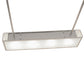 Meyda Lighting Affinity 40" 4-Light Extreme Chrome Island Pendant Light With Frosted Clear Shade Glass