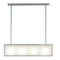 Meyda Lighting Affinity 40" 4-Light Extreme Chrome Island Pendant Light With Frosted Clear Shade Glass