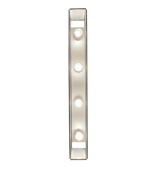 Meyda Lighting Affinity 40" 4-Light Extreme Chrome Island Pendant Light With Frosted Clear Shade Glass