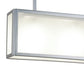 Meyda Lighting Affinity 40" 4-Light Extreme Chrome Island Pendant Light With Frosted Clear Shade Glass