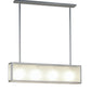 Meyda Lighting Affinity 40" 4-Light Extreme Chrome Island Pendant Light With Frosted Clear Shade Glass