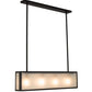 Meyda Lighting Affinity 40" 4-Light Timeless Bronze Island Pendant Light With Frosted Clear Shade Glass