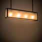 Meyda Lighting Affinity 40" 4-Light Timeless Bronze Island Pendant Light With Frosted Clear Shade Glass