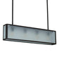 Meyda Lighting Affinity 40" 4-Light Timeless Bronze Island Pendant Light With Frosted Clear Shade Glass