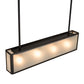 Meyda Lighting Affinity 40" 4-Light Timeless Bronze Island Pendant Light With Frosted Clear Shade Glass