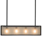 Meyda Lighting Affinity 40" 4-Light Timeless Bronze Island Pendant Light With Frosted Clear Shade Glass