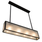 Meyda Lighting Affinity 40" 4-Light Timeless Bronze Island Pendant Light With Frosted Clear Shade Glass