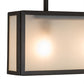 Meyda Lighting Affinity 40" 4-Light Timeless Bronze Island Pendant Light With Frosted Clear Shade Glass