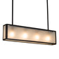 Meyda Lighting Affinity 40" 4-Light Timeless Bronze Island Pendant Light With Frosted Clear Shade Glass