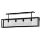 Meyda Lighting Affinity 47" 4-Light Solar Black Semi-flush Mount Ceiling Light With Clear Shade Glass