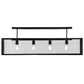 Meyda Lighting Affinity 47" 4-Light Solar Black Semi-flush Mount Ceiling Light With Clear Shade Glass