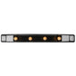 Meyda Lighting Affinity 47" 4-Light Solar Black Semi-flush Mount Ceiling Light With Clear Shade Glass