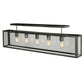 Meyda Lighting Affinity 47" 5-Light Matte Clear Semi-flush Mount Ceiling Light With Clear Shade Glass