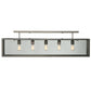 Meyda Lighting Affinity 47" 5-Light Matte Clear Semi-flush Mount Ceiling Light With Clear Shade Glass