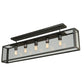 Meyda Lighting Affinity 47" 5-Light Matte Clear Semi-flush Mount Ceiling Light With Clear Shade Glass