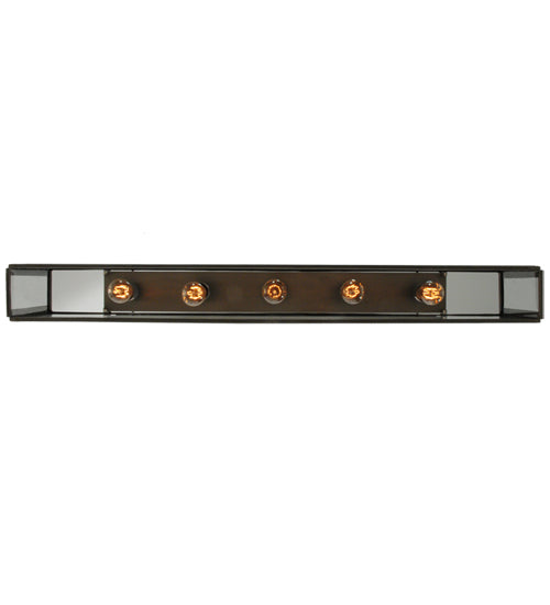 Meyda Lighting Affinity 47" 5-Light Matte Clear Semi-flush Mount Ceiling Light With Clear Shade Glass