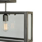 Meyda Lighting Affinity 47" 5-Light Matte Clear Semi-flush Mount Ceiling Light With Clear Shade Glass