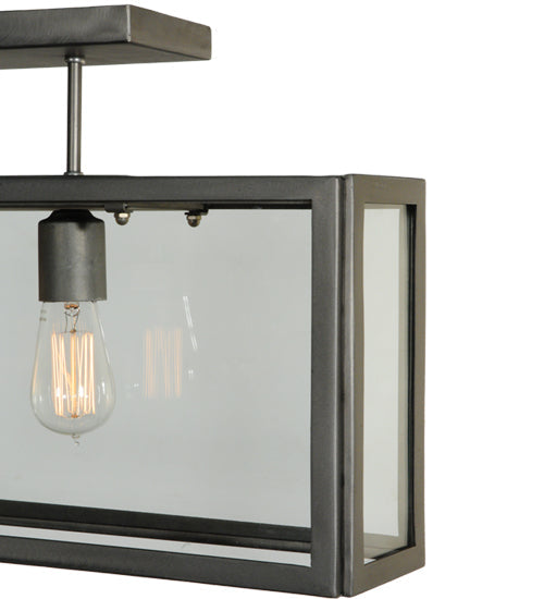 Meyda Lighting Affinity 47" 5-Light Matte Clear Semi-flush Mount Ceiling Light With Clear Shade Glass