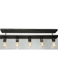 Meyda Lighting Affinity 47" 5-Light Matte Clear Semi-flush Mount Ceiling Light With Clear Shade Glass