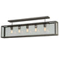 Meyda Lighting Affinity 47" 5-Light Matte Clear Semi-flush Mount Ceiling Light With Clear Shade Glass