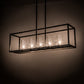 Meyda Lighting Affinity 48" 5-Light Timeless Bronze Island Pendant Light With Clear Shade Glass