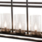 Meyda Lighting Affinity 48" 5-Light Timeless Bronze Island Pendant Light With Clear Shade Glass
