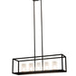 Meyda Lighting Affinity 48" 5-Light Timeless Bronze Island Pendant Light With Frosted Clear Shade Glass