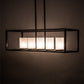 Meyda Lighting Affinity 48" 5-Light Timeless Bronze Island Pendant Light With Frosted Clear Shade Glass
