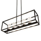 Meyda Lighting Affinity 48" 5-Light Timeless Bronze Island Pendant Light With Frosted Clear Shade Glass