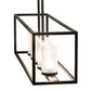 Meyda Lighting Affinity 48" 5-Light Timeless Bronze Island Pendant Light With Frosted Clear Shade Glass
