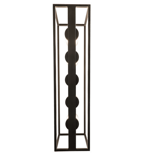 Meyda Lighting Affinity 48" 5-Light Timeless Bronze Island Pendant Light With Frosted Clear Shade Glass