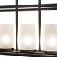 Meyda Lighting Affinity 48" 5-Light Timeless Bronze Island Pendant Light With Frosted Clear Shade Glass