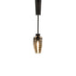 Meyda Lighting Affinity 59" 6-Light Bronze Southland Island Pendant Light With Clear Solar Black Shade Glass
