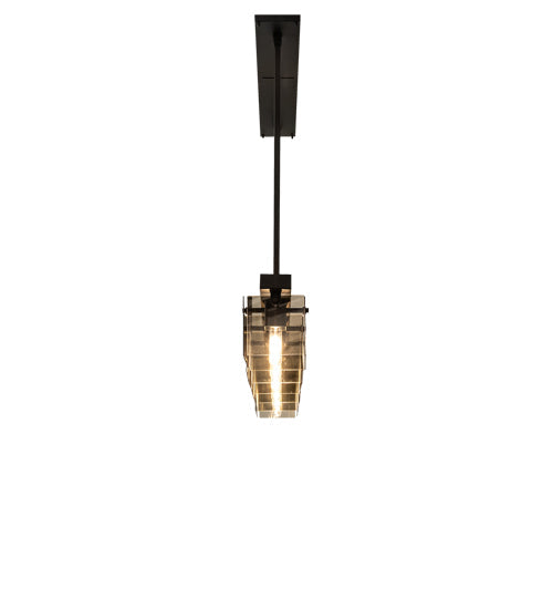 Meyda Lighting Affinity 59" 6-Light Bronze Southland Island Pendant Light With Clear Solar Black Shade Glass